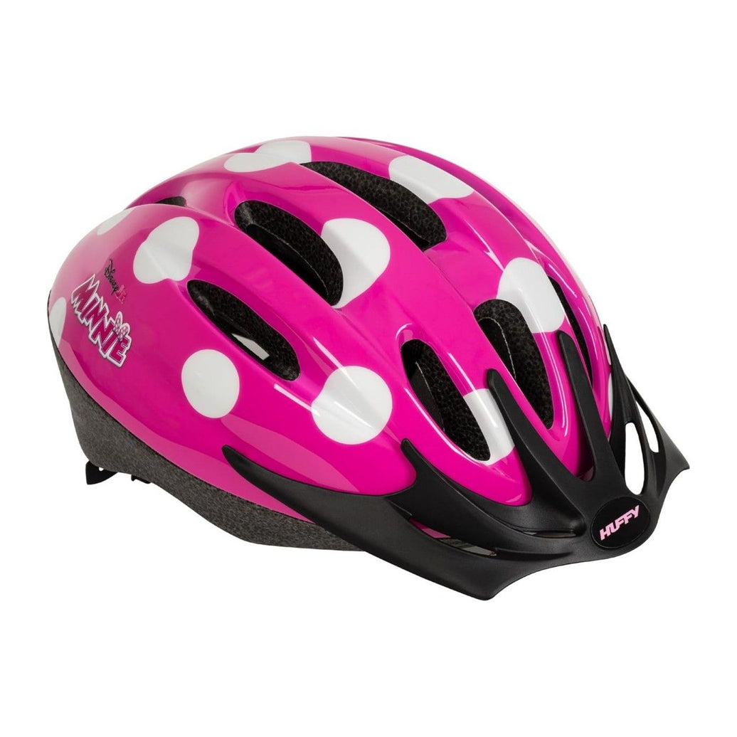 Casco Infantil Minnie Mouse Disney Huffy 01316HL Rosa Lunares | Bici y Patinete +3 años
