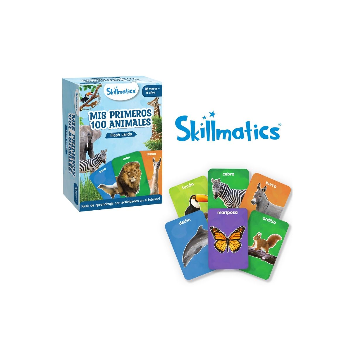 Mis primeros 100 animales Skillmatics | Flashcards +18 meses