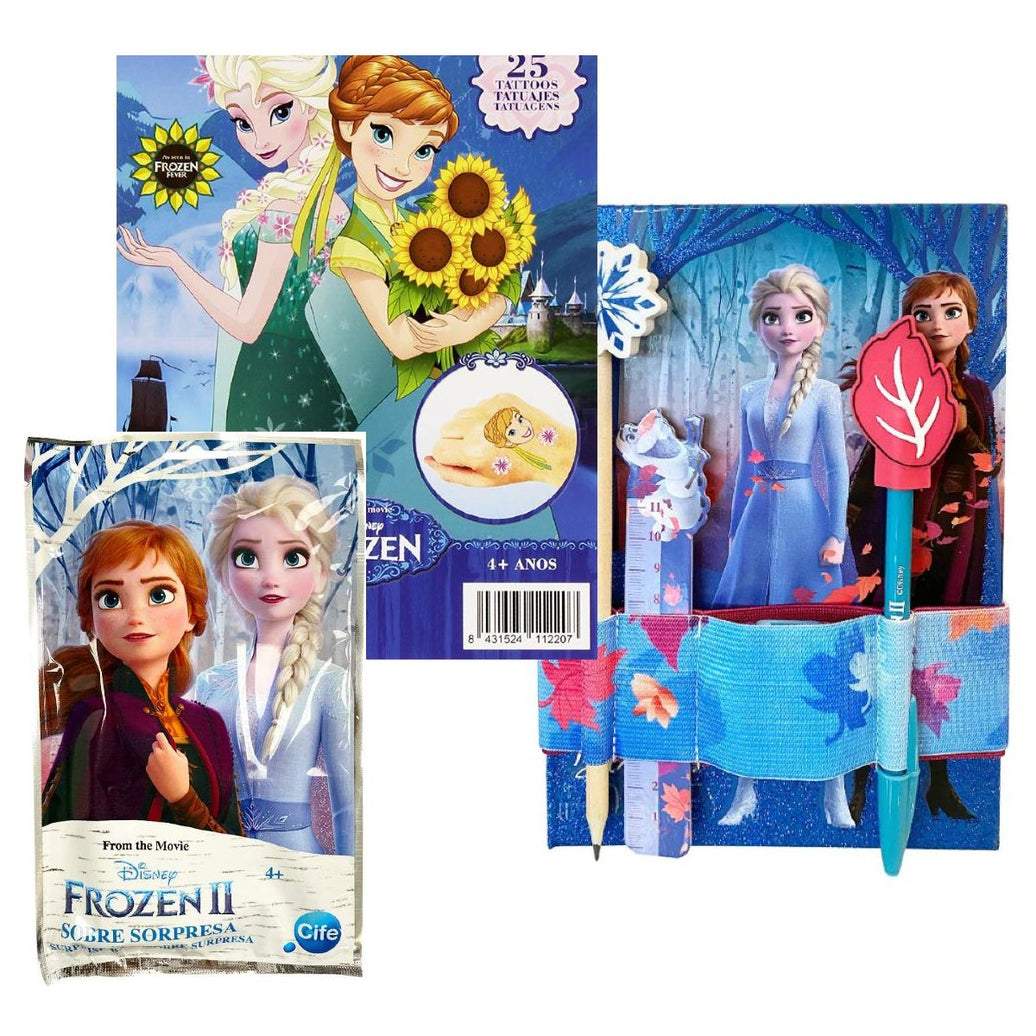 Pack Frozen sobre sorpresa diario y tatuajes