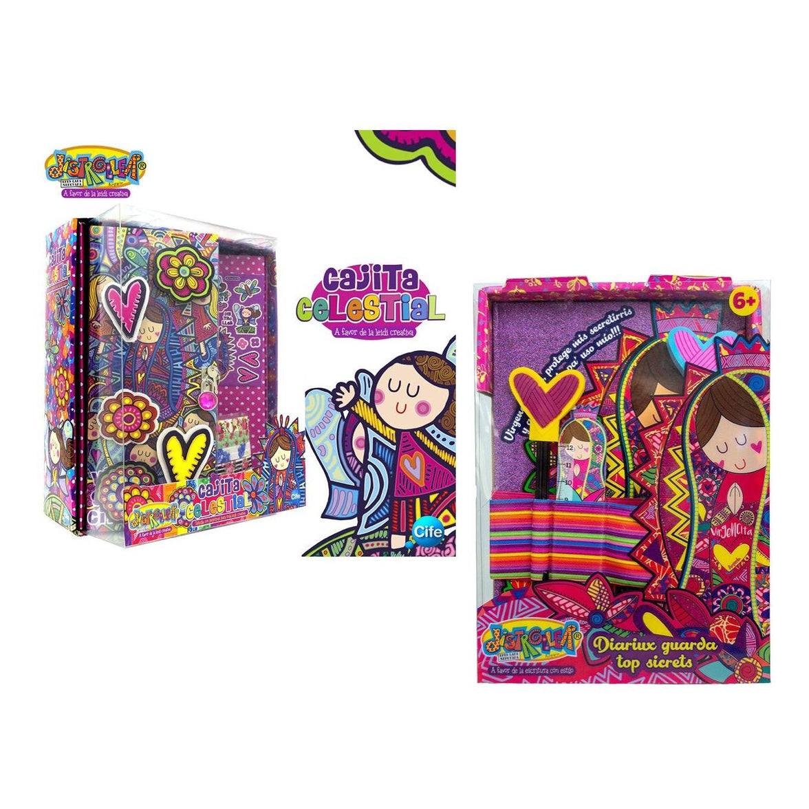 Pack Diario Secreto y Cajita Organizadora Chamoy Amiguis Distroller | Set "Top Sicrets" Diario para Niñas  | ¡Guarda tus Secretos!