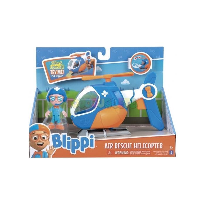 Blippi Helicóptero de Rescate con luces y sonidos | Juguete oficial para niños