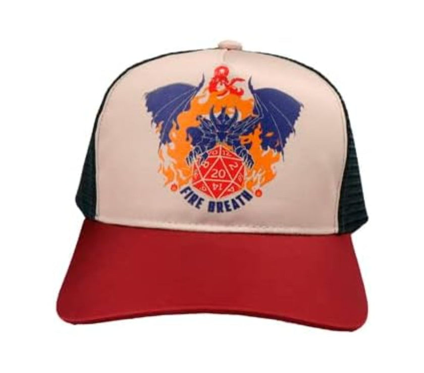 Gorra Dungeons & Dragons Dragon Trucker | Gorra Oficial Negra con Logo de Dragón | Accesorio Gamer y Friki | Estilo Retro Ajustable