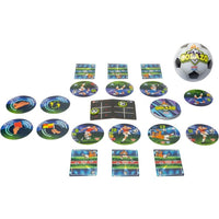 Contenido de ¡Golazo! Atleti: cartas, fichas de juego, marcador y caja