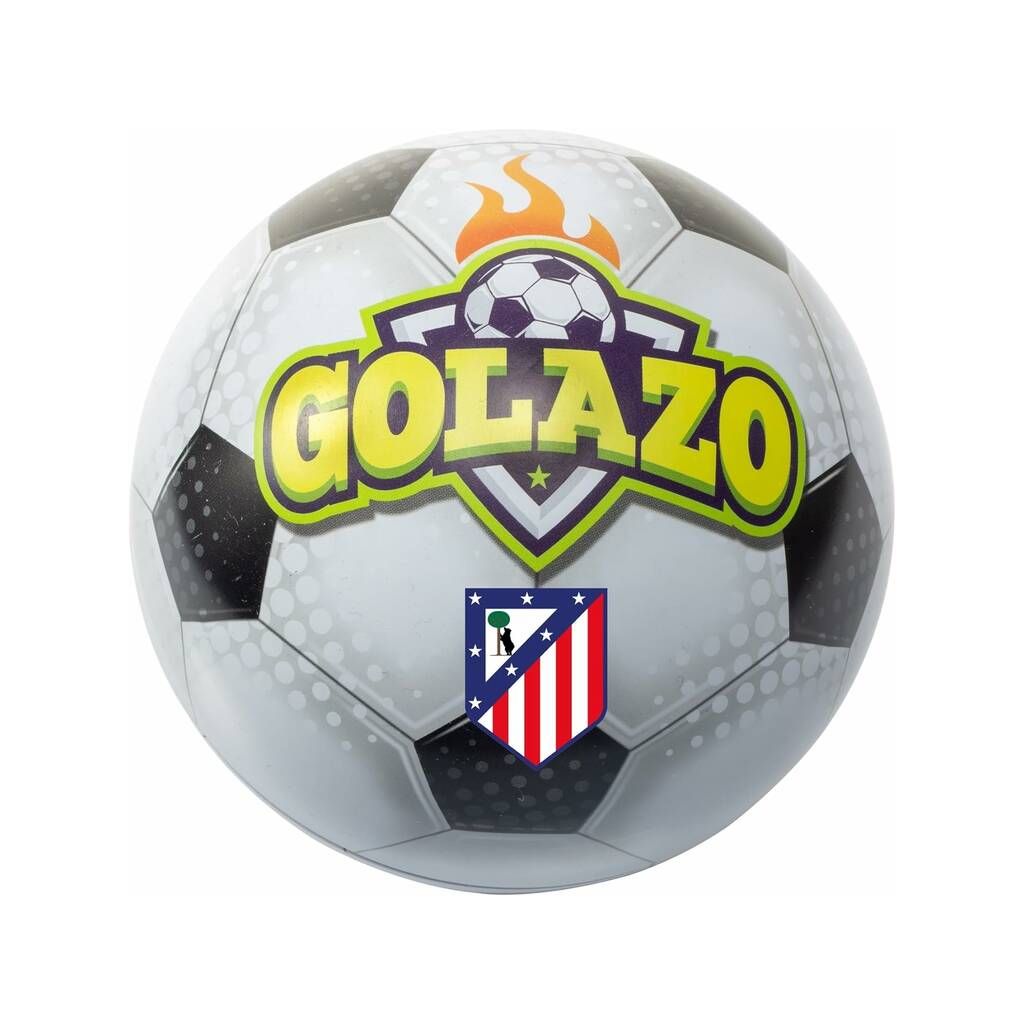 Vista frontal de la caja de ¡Golazo! con el escudo del Atlético de Madrid