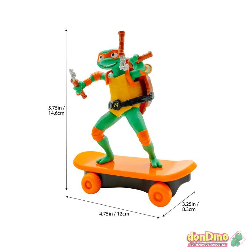 Figura Tortugas Ninja Skater Sewer Shredders 14,6 cm