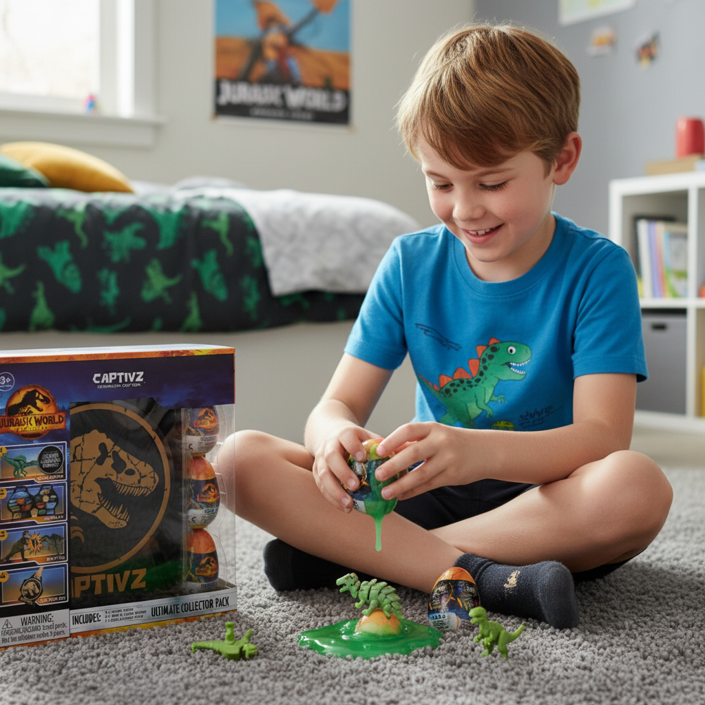 Maletin de Coleccionista con 3 Huevos Sorpresas Jurassic World.🦖