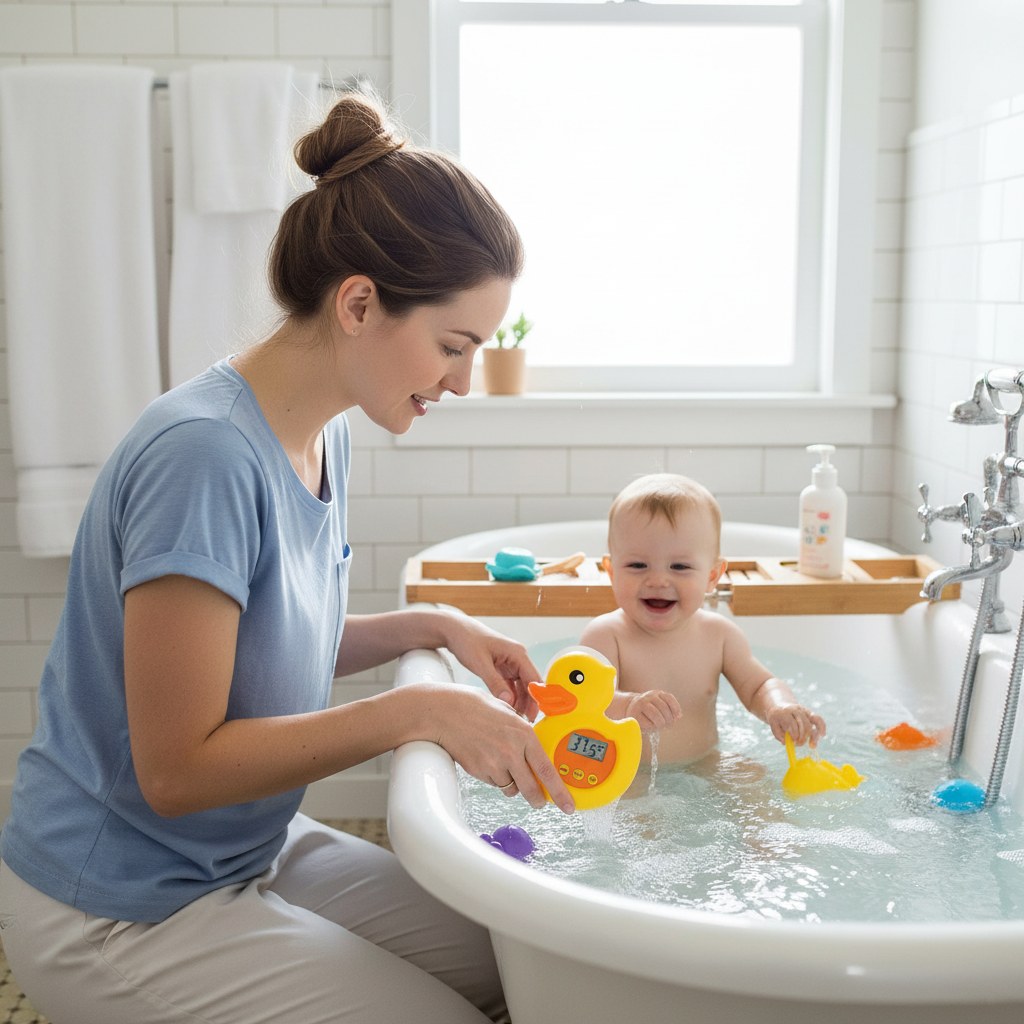 Termómetro de Baño para Bebés – Diseño Patito | Termómetro Flotante Seguro y Fácil de Usar | Control de Temperatura del Agua