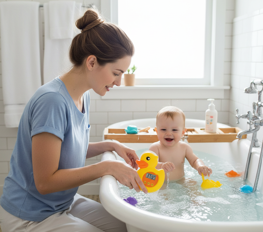 Termómetro de Baño para Bebés – Diseño Patito | Termómetro Flotante Seguro y Fácil de Usar | Control de Temperatura del Agua