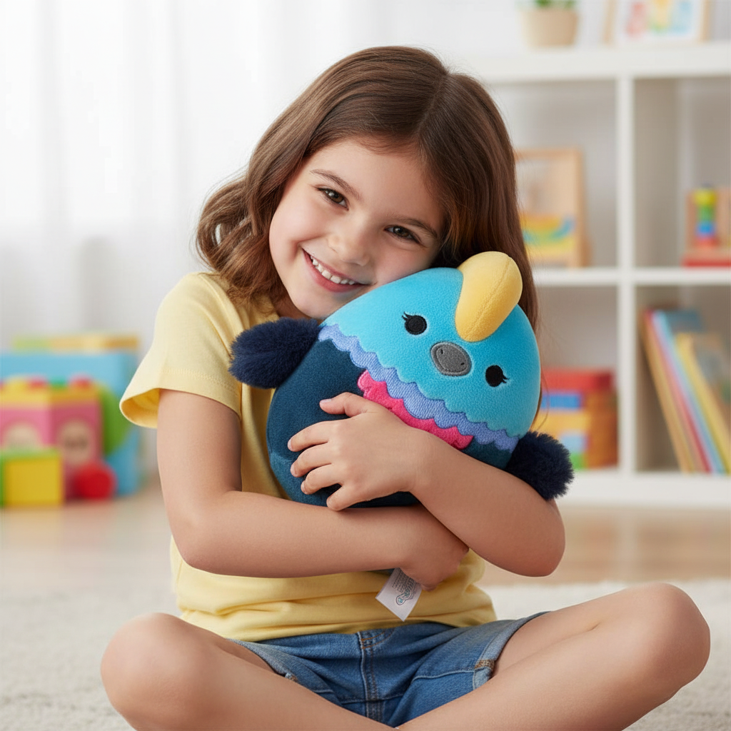 Squishmallows Melrose el Casuario – Peluche Suave 30 cm | Cojín de Peluche Coleccionable Original | Juguete para Niños y Adulto