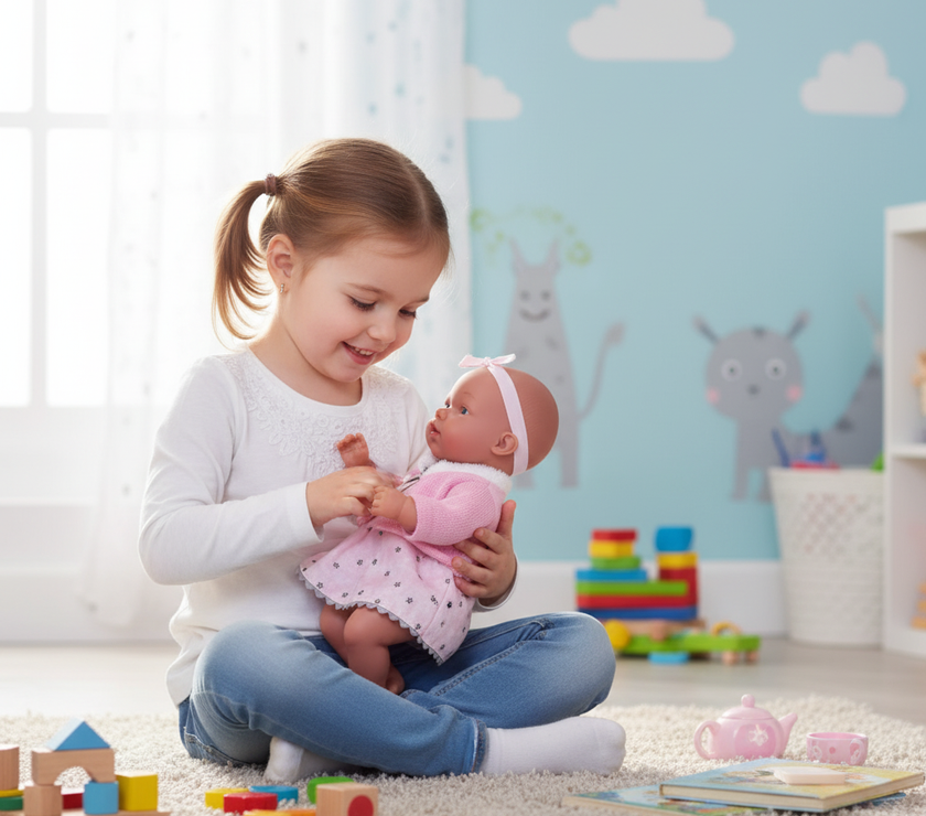 Muñeca Arias Elegance Rosa Ref. 60609 – Muñeca Bebé de 42 cm con Ropa y Complementos | Fabricada en España