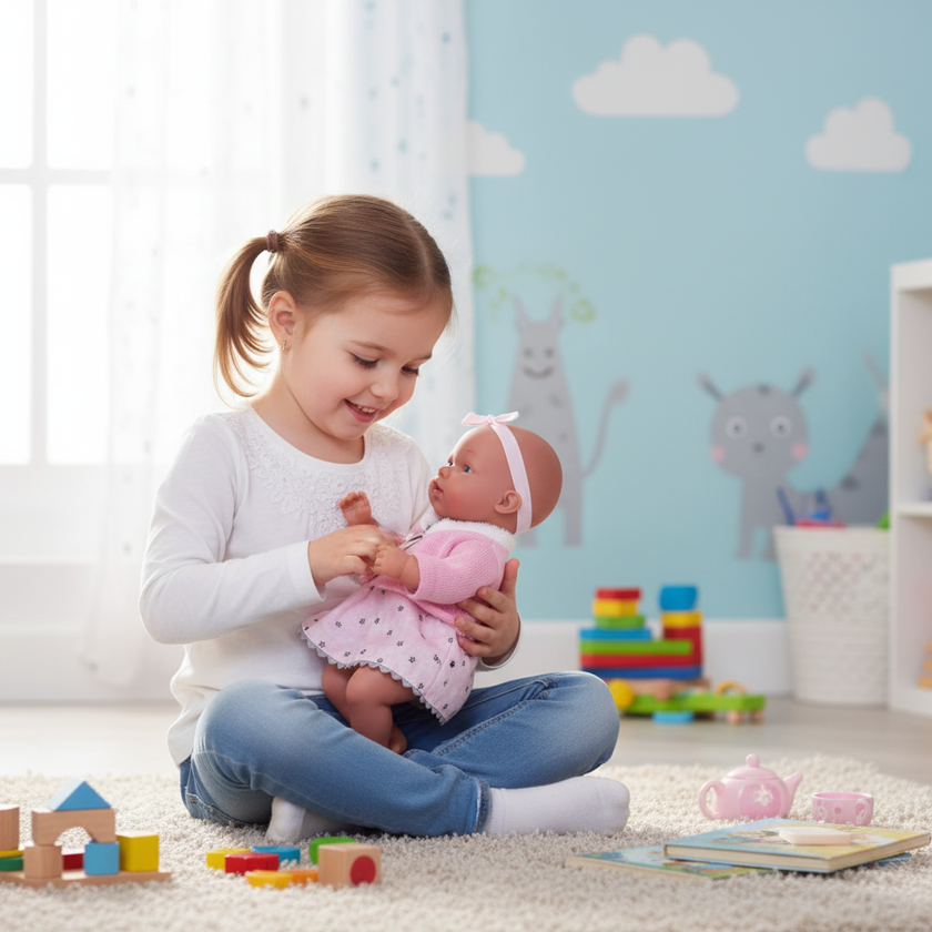 Muñeca Arias Elegance Rosa Ref. 60609 – Muñeca Bebé de 42 cm con Ropa y Complementos | Fabricada en España