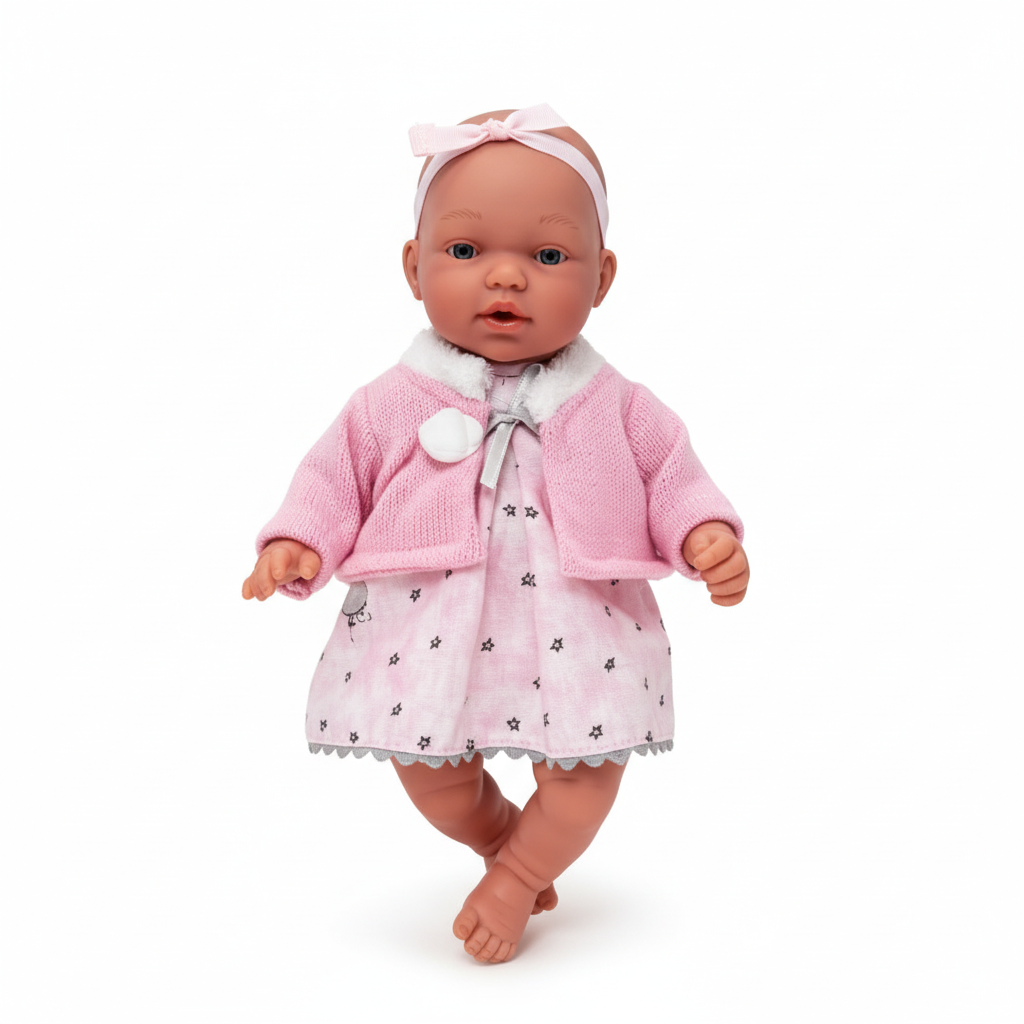 Muñeca Arias Elegance Rosa Ref. 60609 – Muñeca Bebé de 42 cm con Ropa y Complementos | Fabricada en España