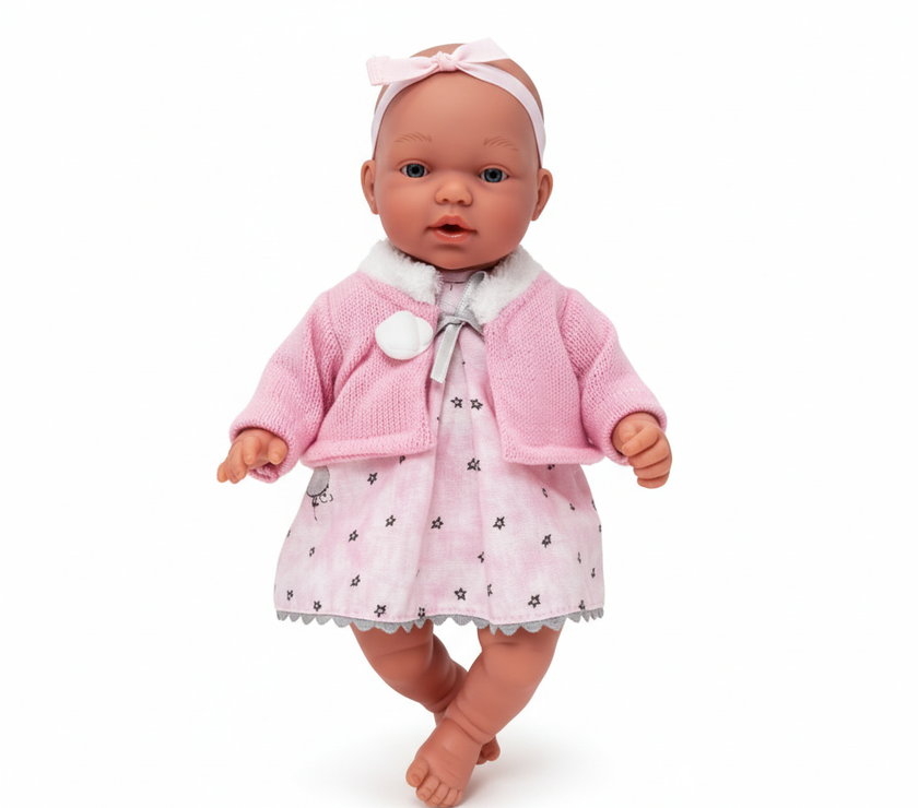 Muñeca Arias Elegance Rosa Ref. 60609 – Muñeca Bebé de 42 cm con Ropa y Complementos | Fabricada en España