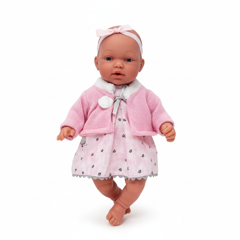 Muñeca Arias Elegance Rosa Ref. 60609 – Muñeca Bebé de 42 cm con Ropa y Complementos | Fabricada en España