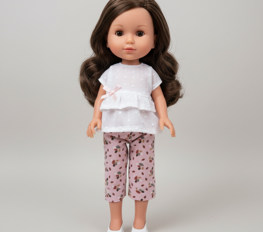 Muñeca Arias Elegance Carlota con Pantalón Rosa – Muñeca Articulada Tipo Nancy de 38 cm | Fabricada en España