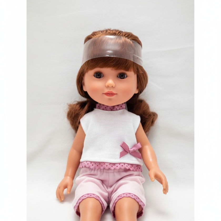 Muñeca Arias Elegance Martina con Pantalón Corto Rosa – Muñeca Bebé de 38 cm con Conjunto Elegante | Fabricada en España