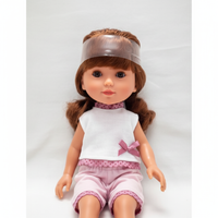 Muñeca Arias Elegance Martina con Pantalón Corto Rosa – Muñeca Bebé de 38 cm con Conjunto Elegante | Fabricada en España