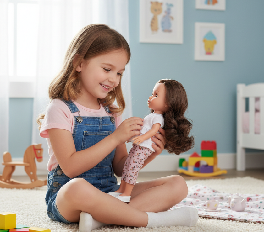 Muñeca Arias Elegance Carlota con Pantalón Rosa – Muñeca Articulada Tipo Nancy de 38 cm | Fabricada en España