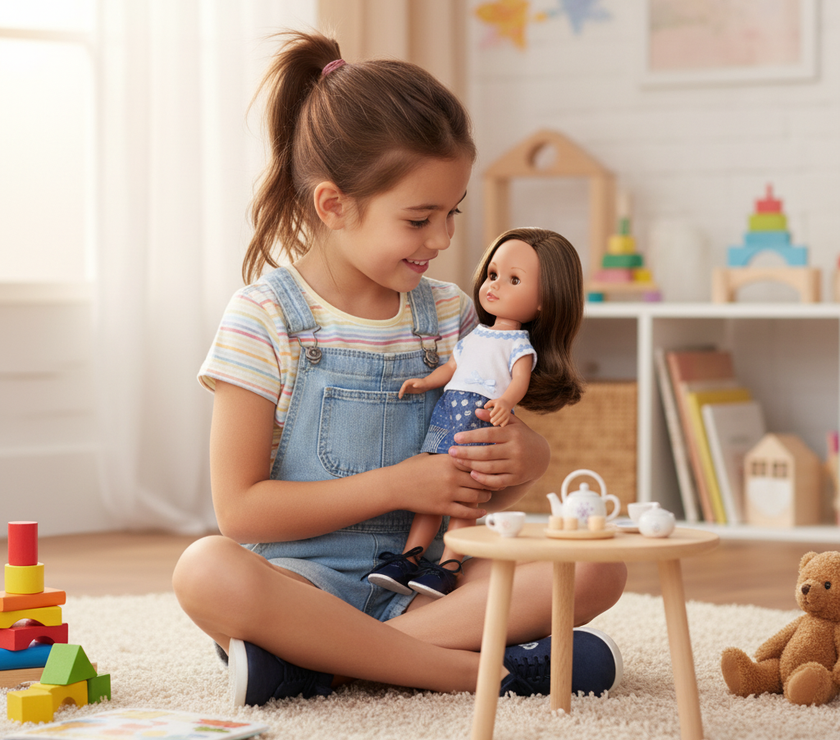 Muñeca Arias Elegance Lucía Ref. 60656-5 – Muñeca Bebé de 38 cm con Camiseta Blanca y Complementos | Fabricada en España