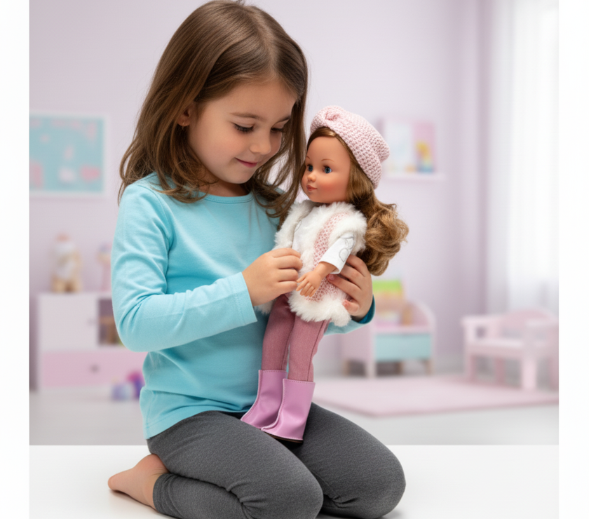 Muñeca Arias Elegance Valentina – Muñeca Bebé de 38 cm con Ropa y Complementos | Fabricada en España