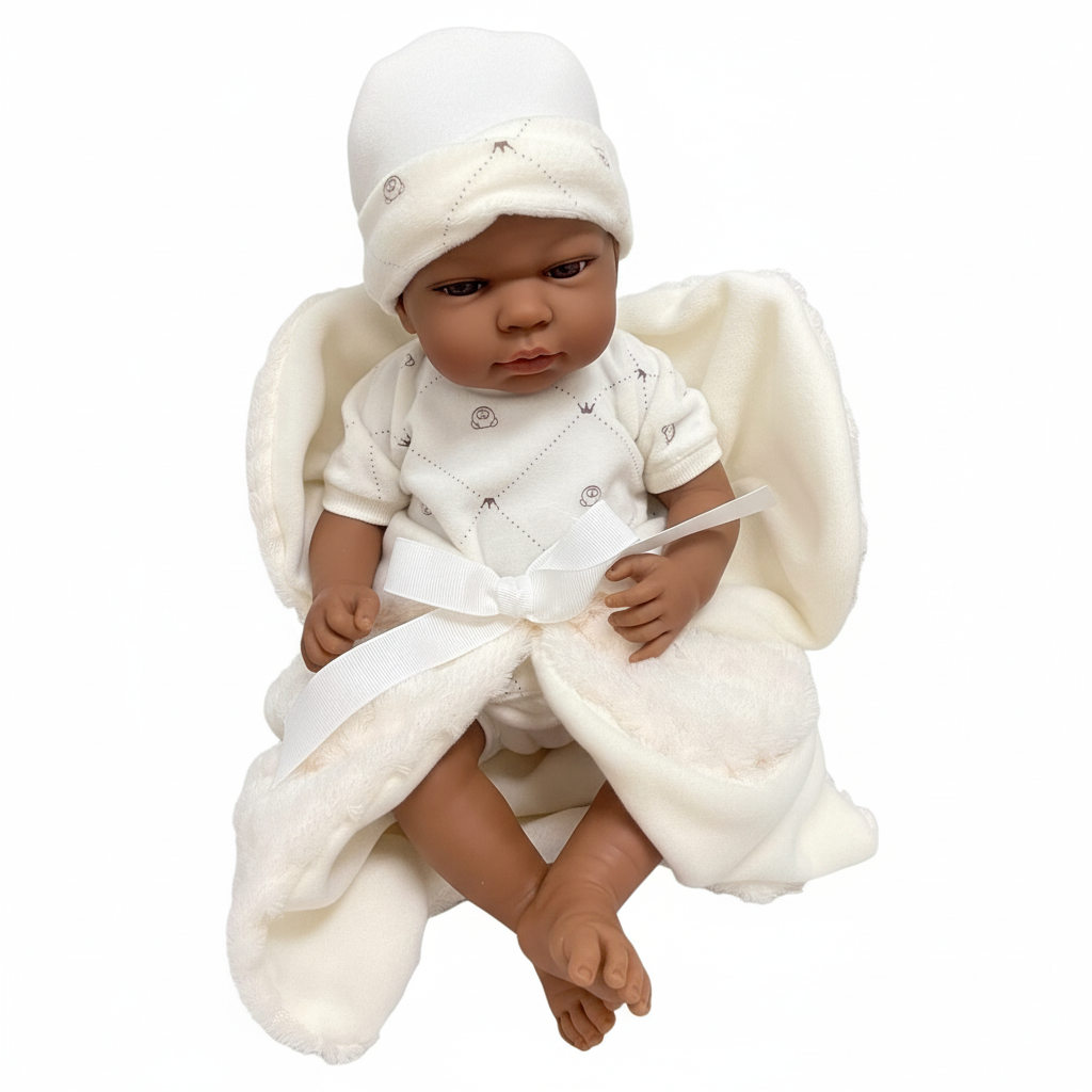 Muñeca Arias Elegance con Mantita – Muñeca Bebé de 40 cm con Conjunto y Accesorios | Fabricada en España