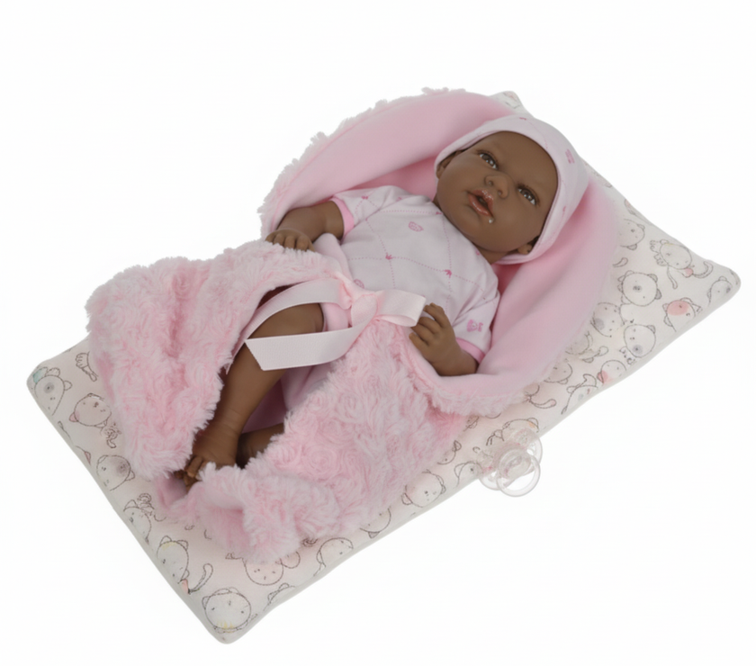 Muñeca Arias Elegance – Muñeca Bebé de 40 cm con Conjunto y Accesorios | Fabricada en España