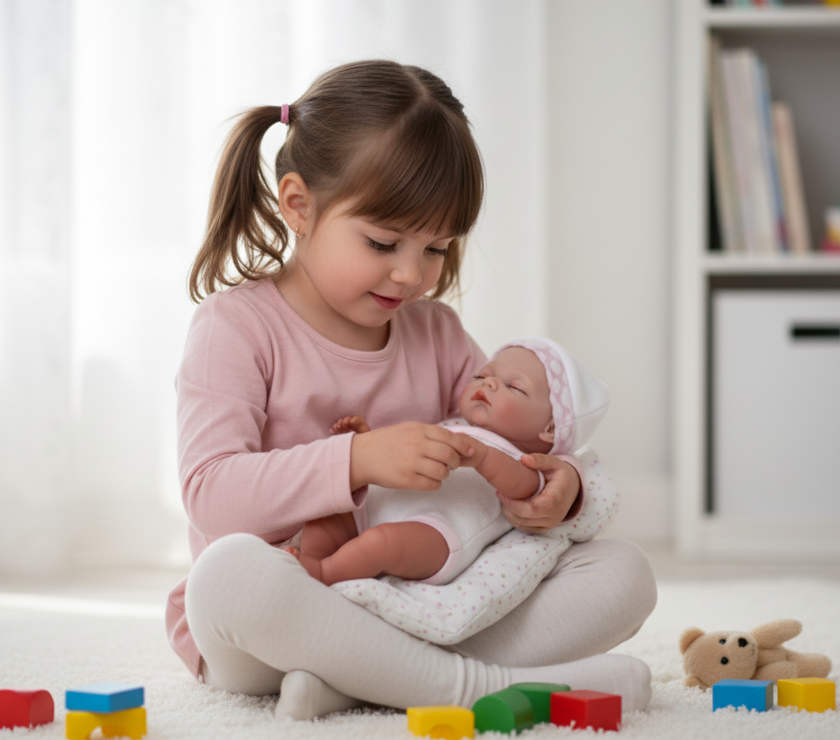 Muñeco Bebé Arias con Bodie Blanco Ref. 60168 – Muñeca Reborn de 30 cm con Ropa y Accesorios | Fabricada en España
