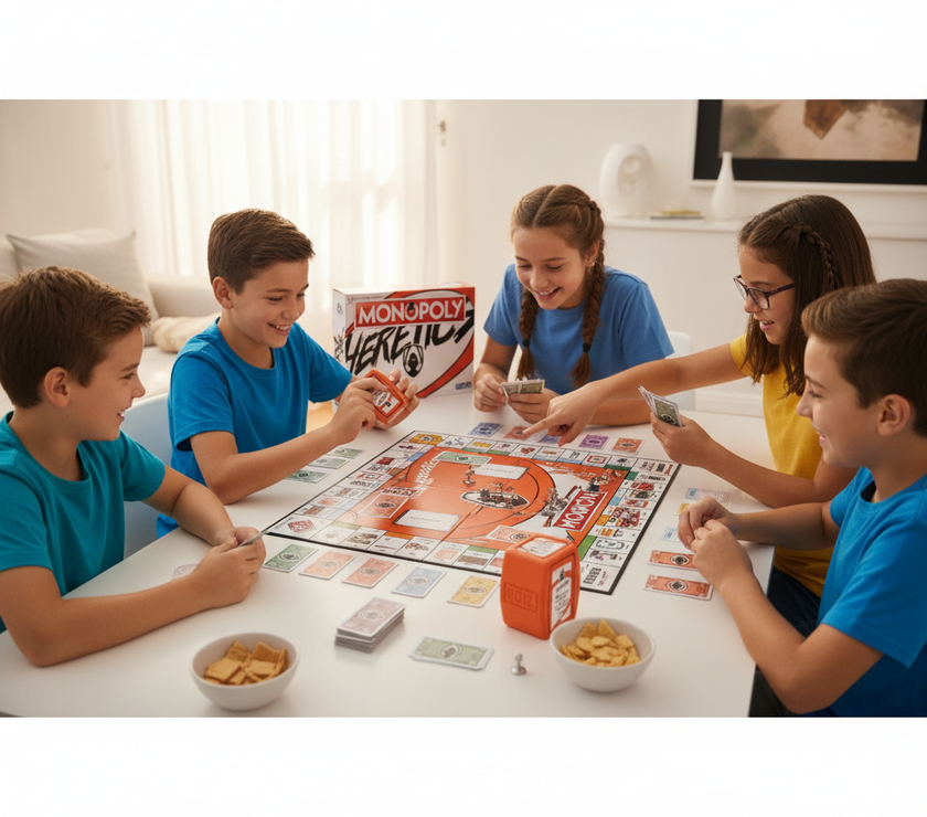 Pack exclusivo Team Heretics: Monopoly + Top Trumps Quiz con 500 preguntas. Juegos oficiales en español para fans y jugadores.