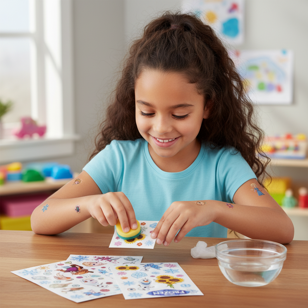 Disney Frozen – Set Fashion de Tatuajes Temporales para Niñas | Tatuajes Infantiles de Elsa y Anna | Fáciles de Aplicar y Quitar | Ideal como Regalo Original de Frozen