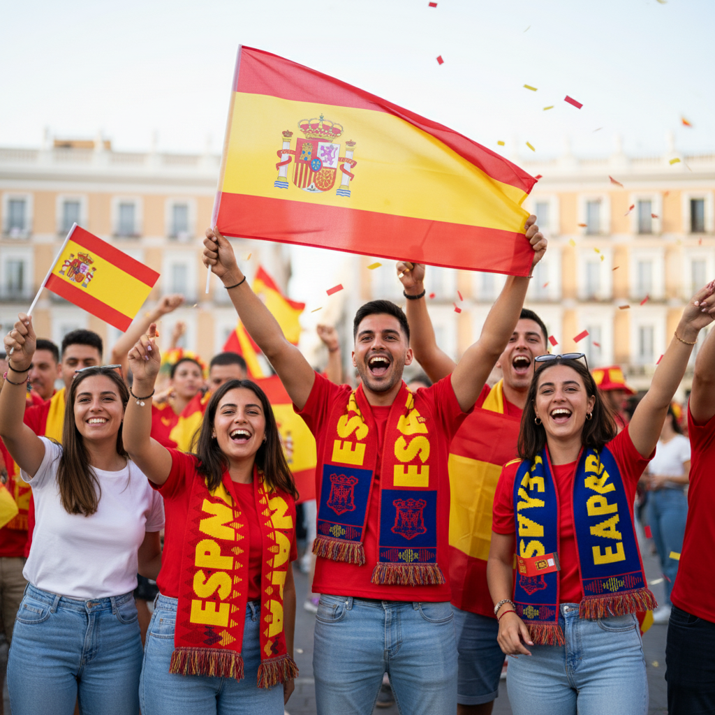 Pack de Bandera Grande + Bufanda + Bandera para Coche | Set Completo para Animar y Celebrar | Ideal para Fiestas, Eventos Deportivos y Desfiles