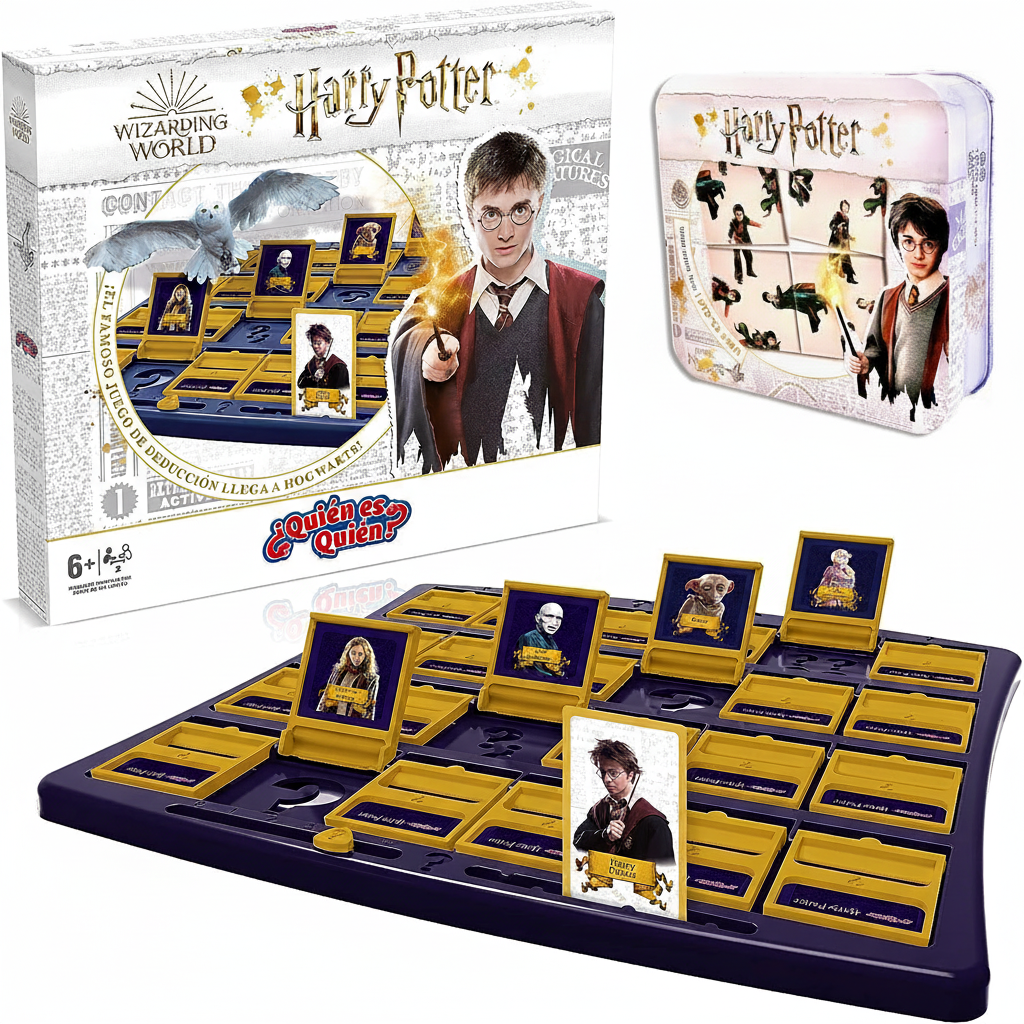 Pack 2 Juegos Harry Potter –Quién es Quién + Challenge Puzzle | Juegos de Mesa y Lógica en Español | Diversión para Niños, Familias y Fans de Hogwarts
