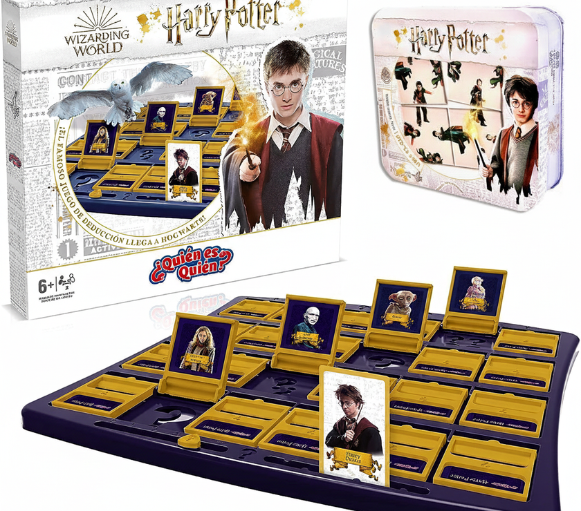 Pack 2 Juegos Harry Potter –Quién es Quién + Challenge Puzzle | Juegos de Mesa y Lógica en Español | Diversión para Niños, Familias y Fans de Hogwarts