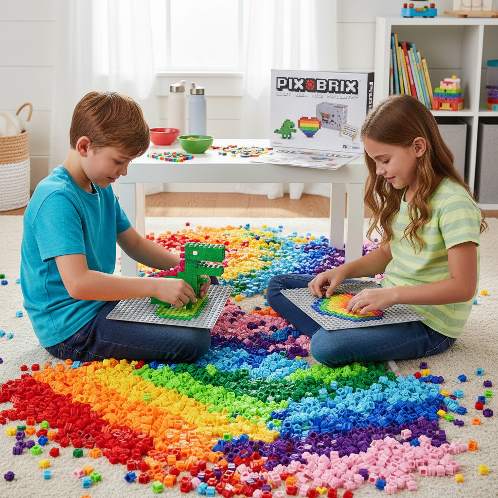 Pack Pix Brix 1500 Piezas – 3 Colores de 500 Piezas Cada Uno | Bloques de Construcción Creativos Compatibles | Juego Educativo y Artístico