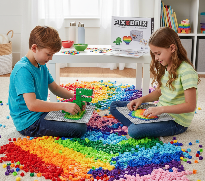 Pack Pix Brix 1500 Piezas – 3 Colores de 500 Piezas Cada Uno | Bloques de Construcción Creativos Compatibles | Juego Educativo y Artístico