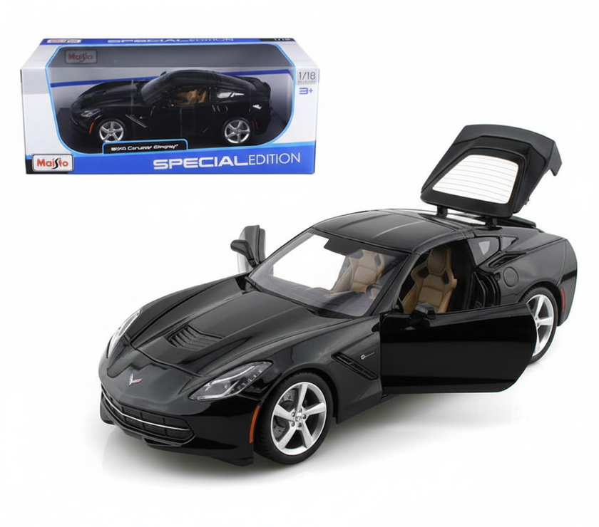 Maisto Edición Especial – Corvette Stingray 2014 Escala 1:18 | Coche de Colección Die-Cast Metálico | Modelo Realista para Coleccionistas