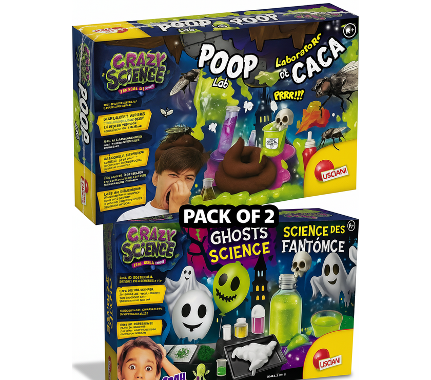 Pack Crazy Science – La Ciencia de los Fantasmas + El Laboratorio de la Caca | Juegos Científicos Educativos y Divertidos para Niños | Jugueterías El Rey Mago