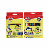 Pack Play-Doh: 12 Lápices de Colores Jumbo + 10 Rotuladores Mágicos | Set de Manualidades para Niños