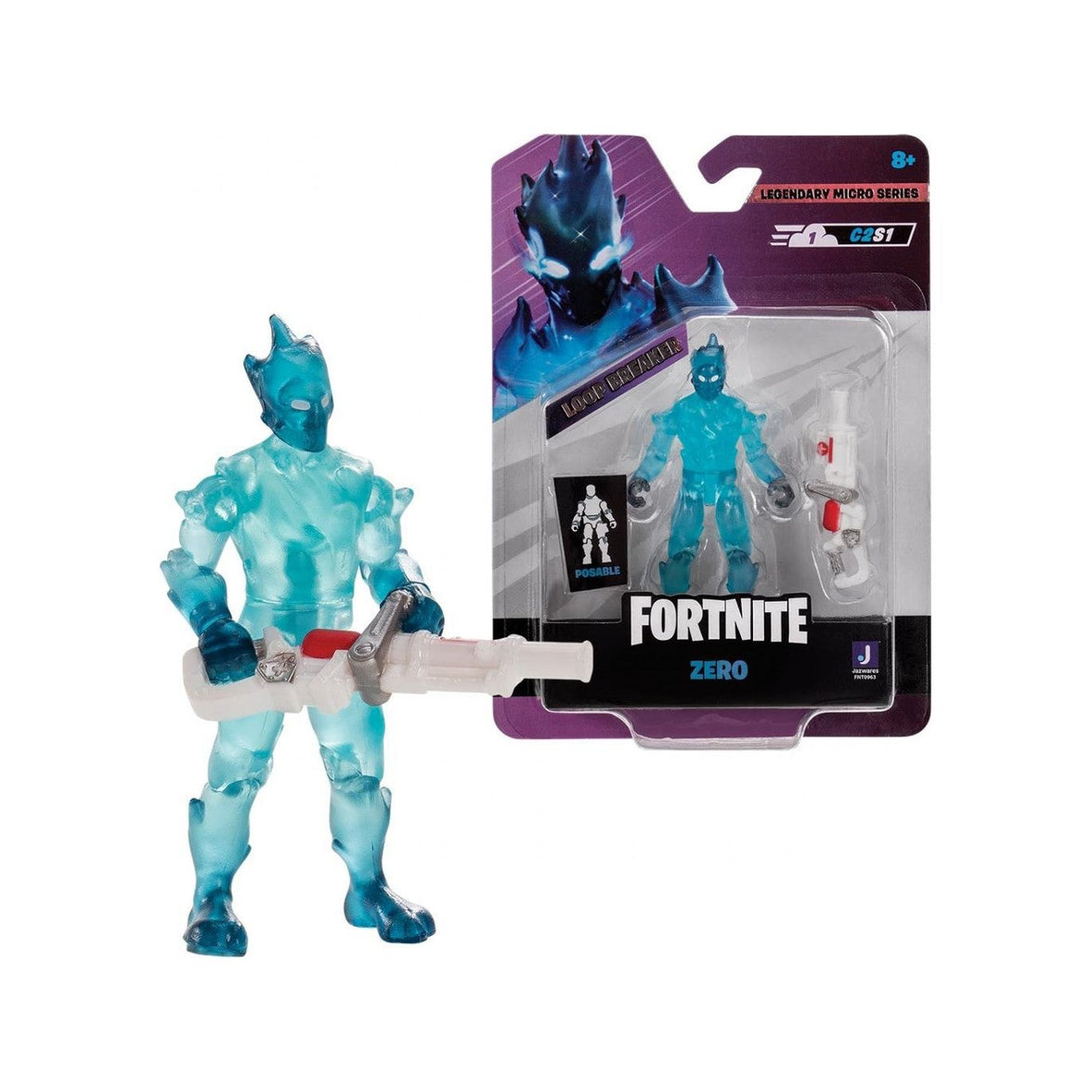 Minifigura de Fortnite con Accesorio Legendary Micro Series 7cm - caja algo dañada