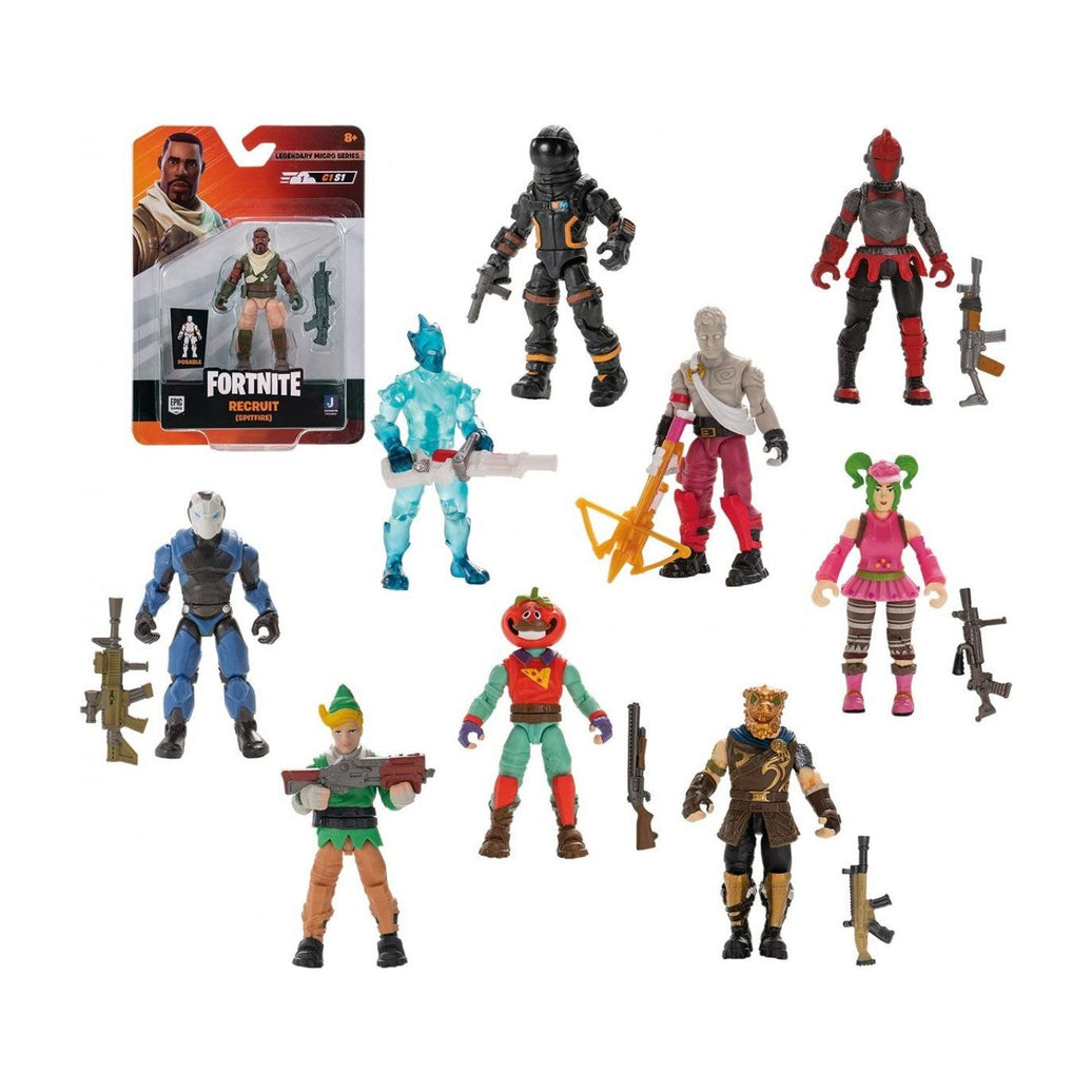 Minifigura de Fortnite con Accesorio Legendary Micro Series 7cm - caja algo dañada