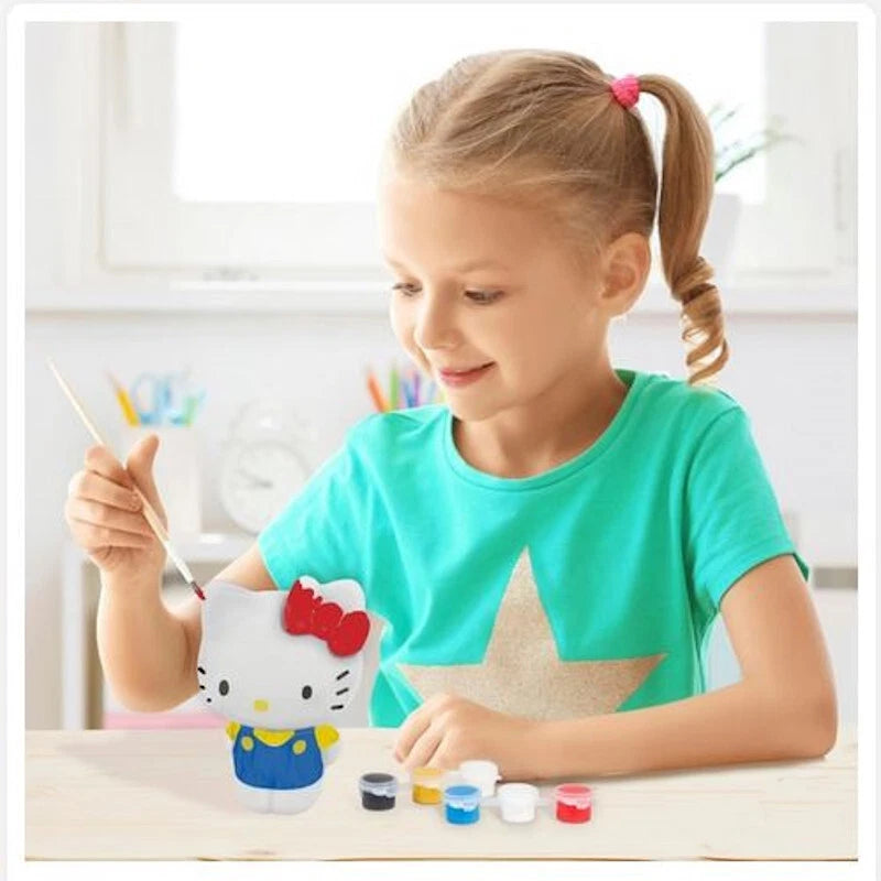 Figura Hello Kitty para Pintar | Kit Creativo con Pinturas y Pincel