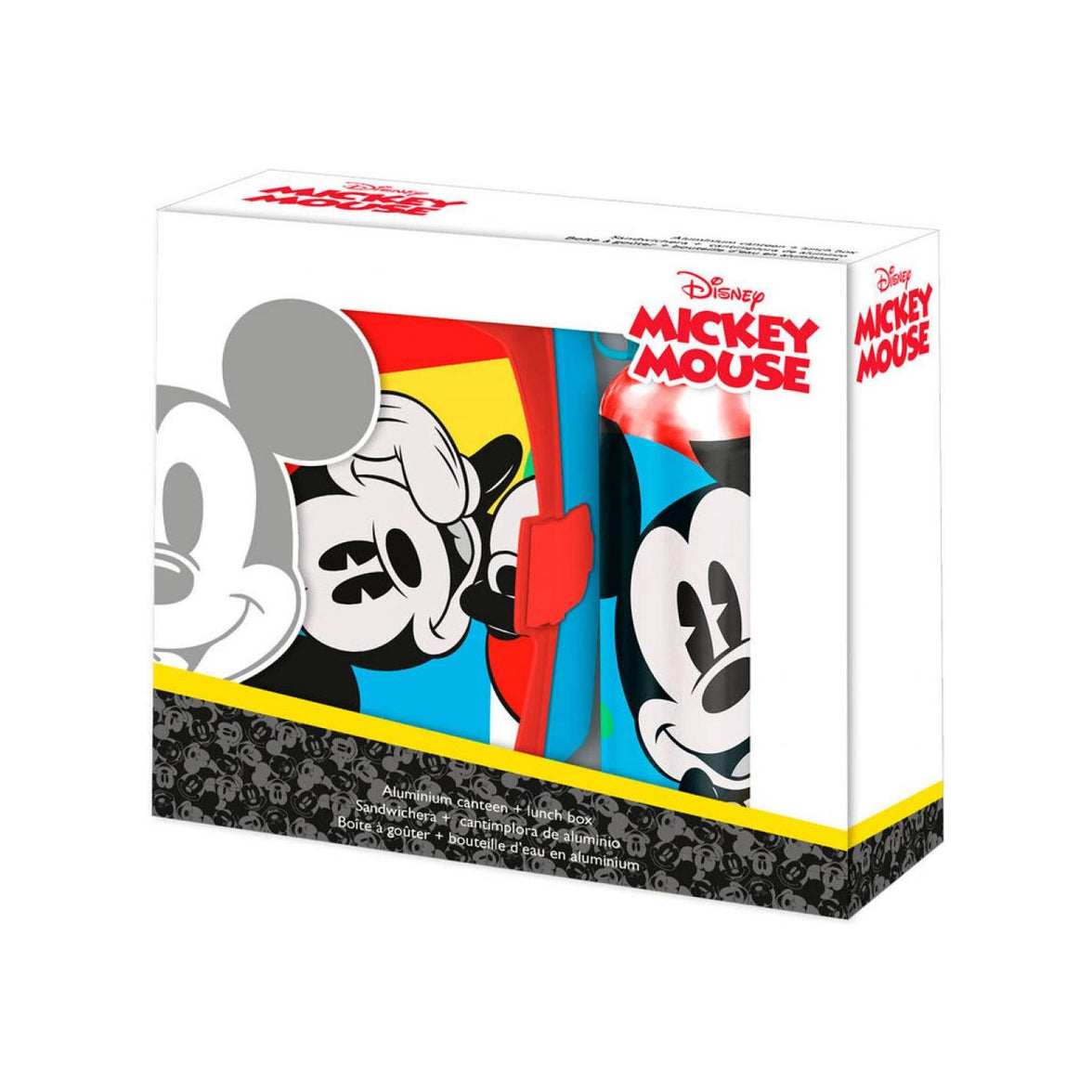 TAPER + BOTELLA ALUMINIO MICKEY CAJA DE REGALO