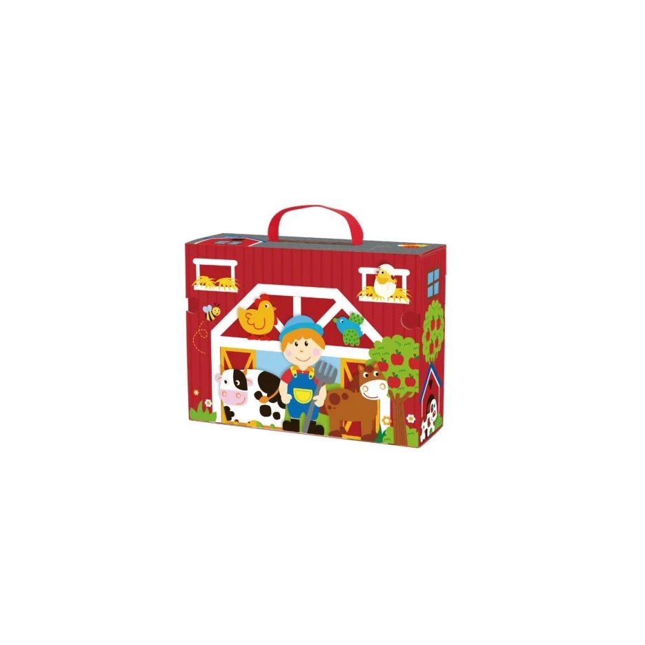 Set de Granja con Caja y animales – Juego de Granja Infantil con 35 Piezas