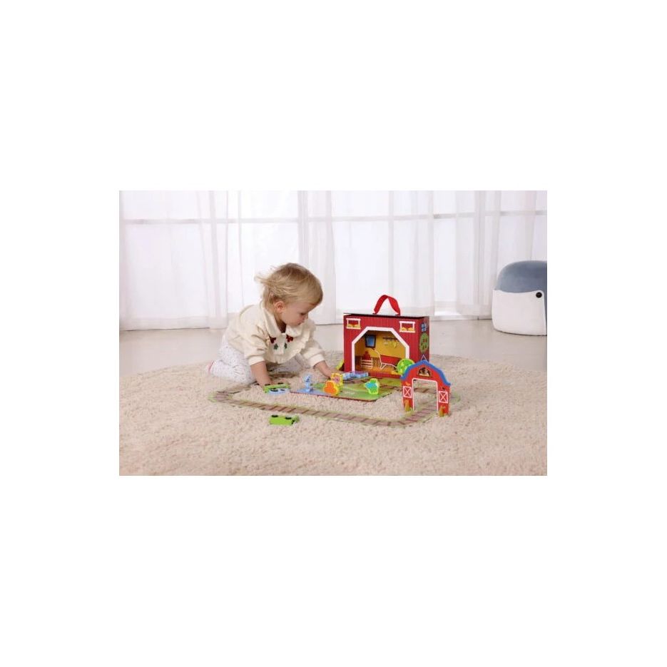 Set de Granja con Caja y animales – Juego de Granja Infantil con 35 Piezas