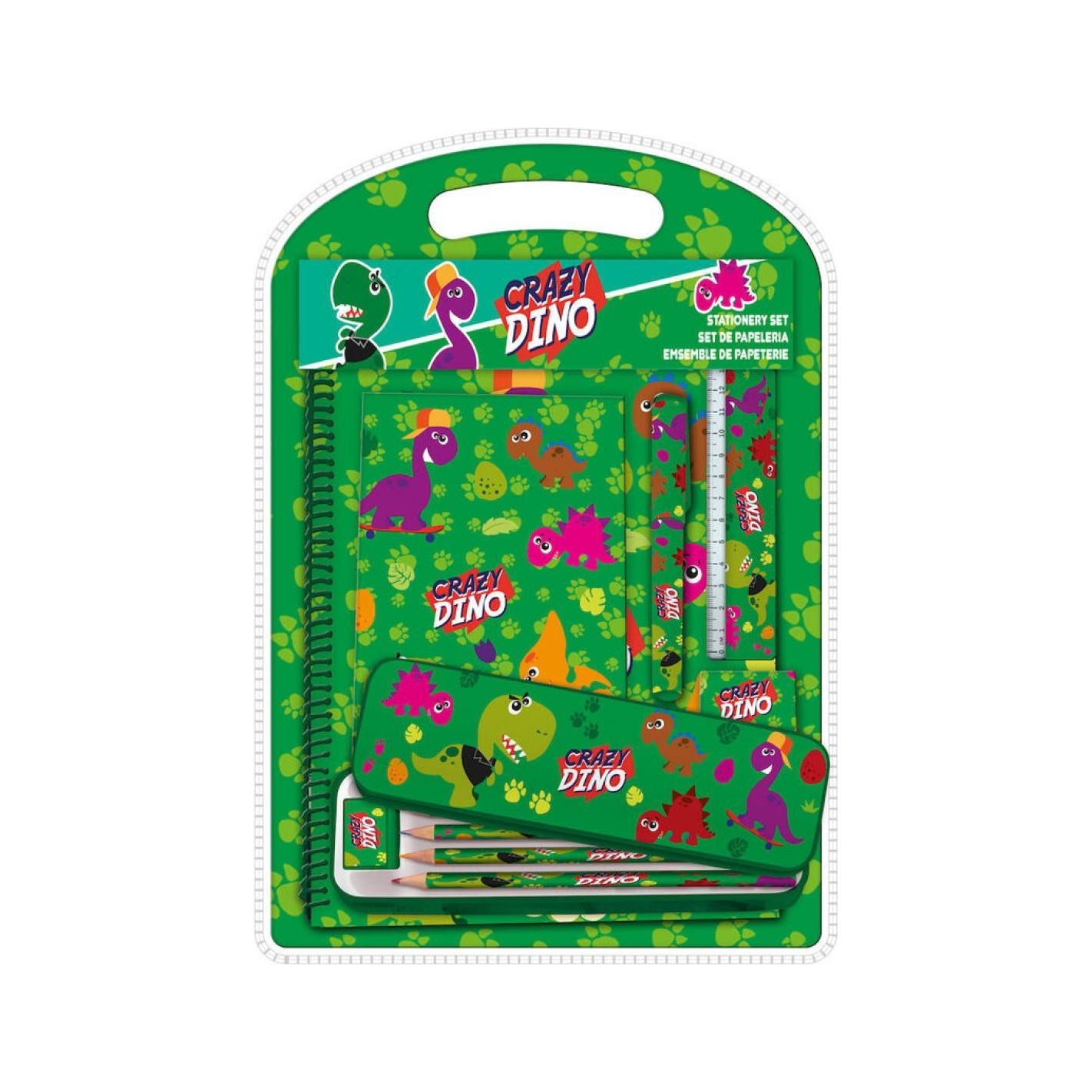 Set de Papelería Crazy Dino