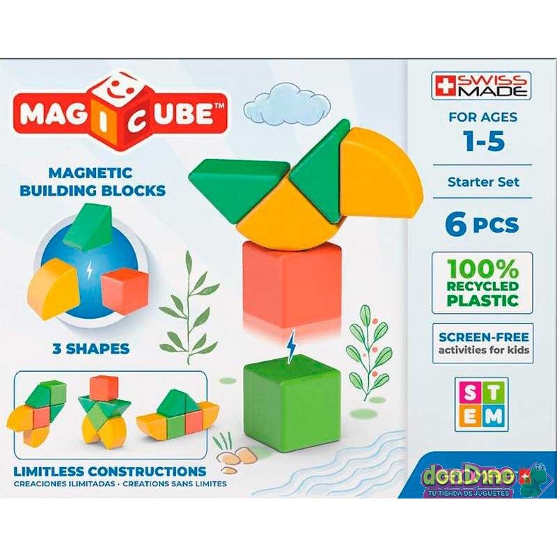 Bloques magneticos magicube 6 pzas.