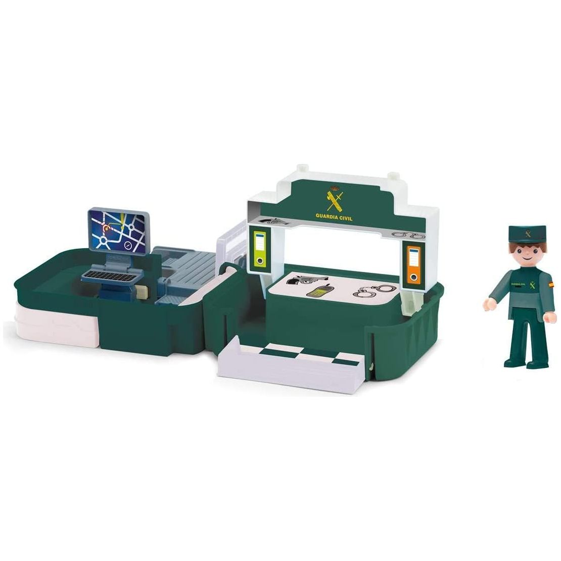 Pokeeto Guardia Civil – Set de Comisaría con Figura | Juego de Construcción y Rol Infantil | Juguete Educativo y Coleccionable