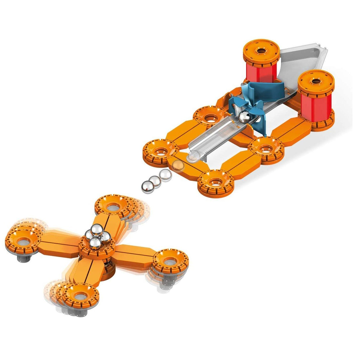 Geomag- Mechanics Construcciones magnéticas 95 Piezas - caja algo dañada