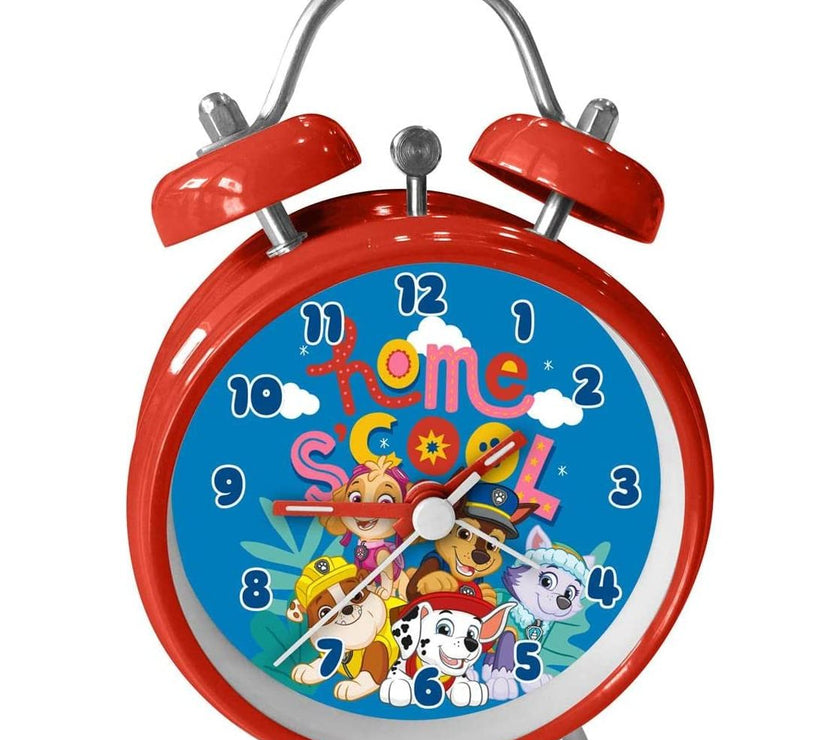 Reloj despertador analógico campanas de Paw Patrol La Patrulla Canina