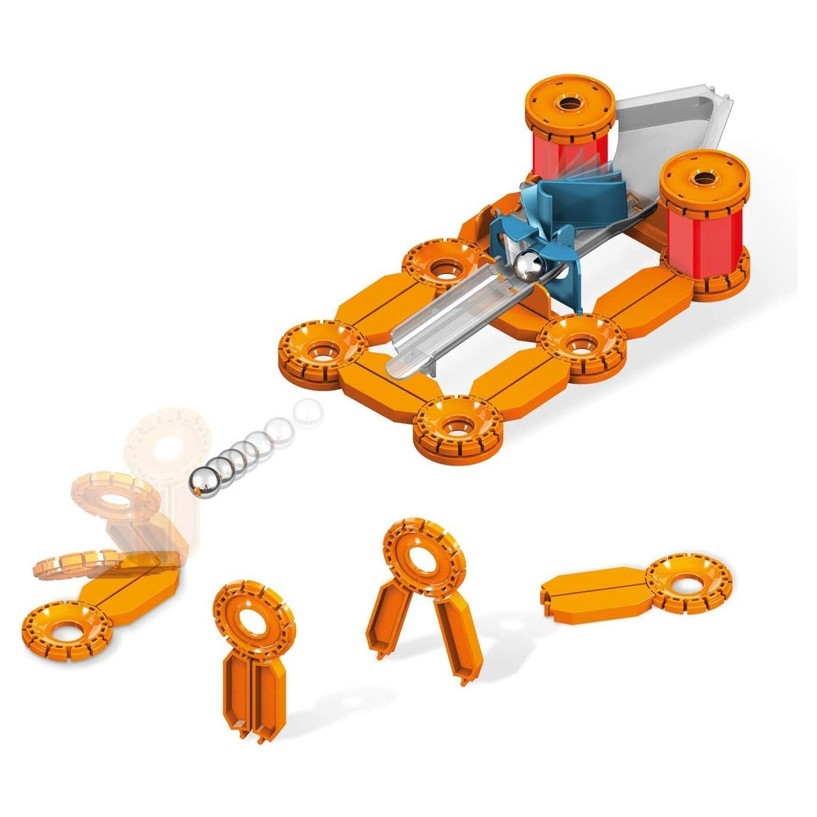 Geomag- Mechanics Construcciones magnéticas 95 Piezas - caja algo dañada