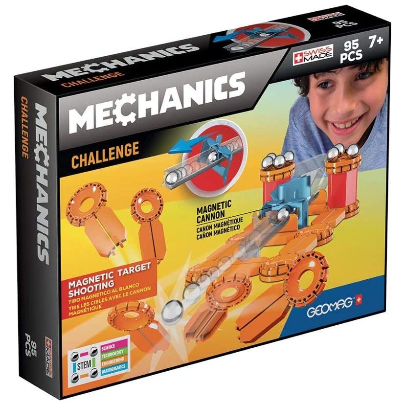 Geomag- Mechanics Construcciones magnéticas 95 Piezas - caja algo dañada